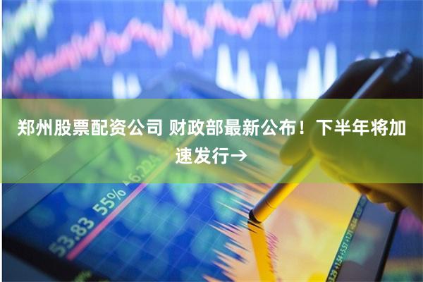 郑州股票配资公司 财政部最新公布！下半年将加速发行→