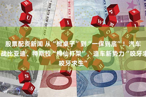 股票配资新闻 从“掀桌子”到“一保到底”！汽车价格战比亚迪、特斯拉“神仙打架”，造车新势力“咬牙求生”